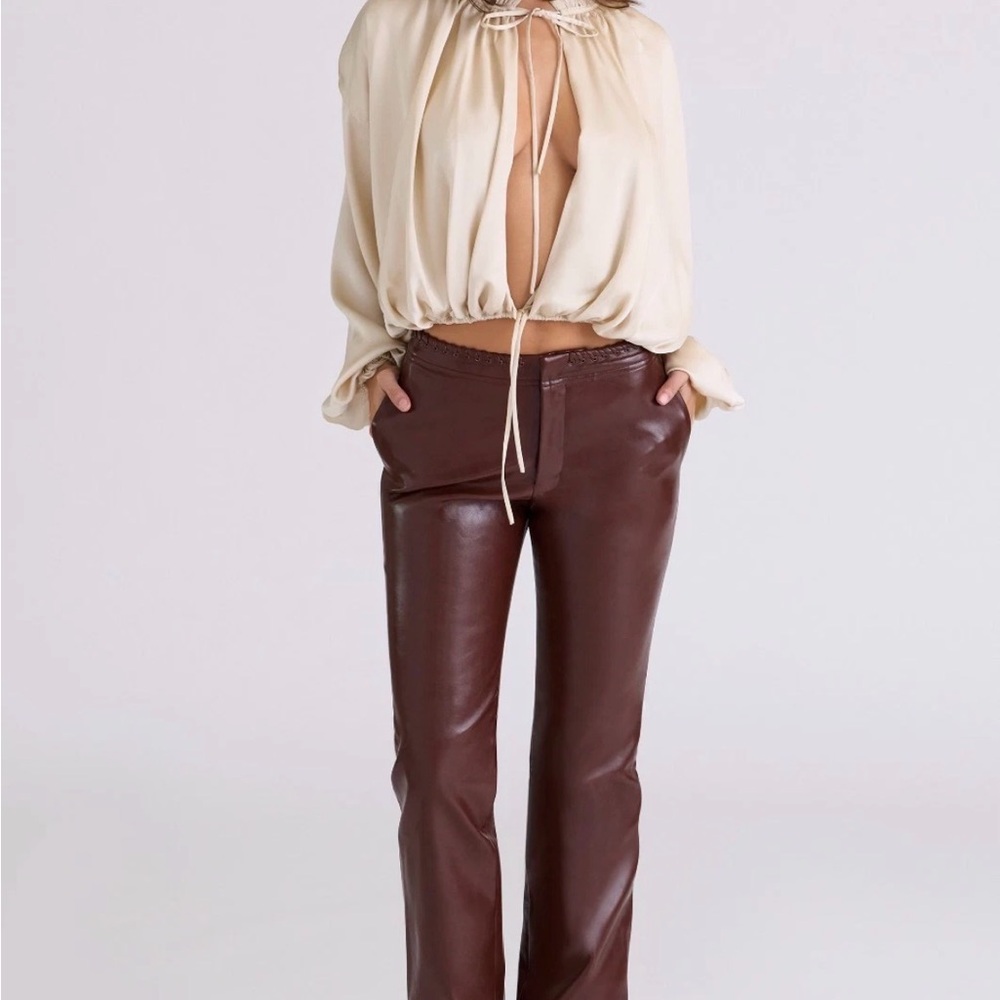 House of CB Brown Leather Pants
